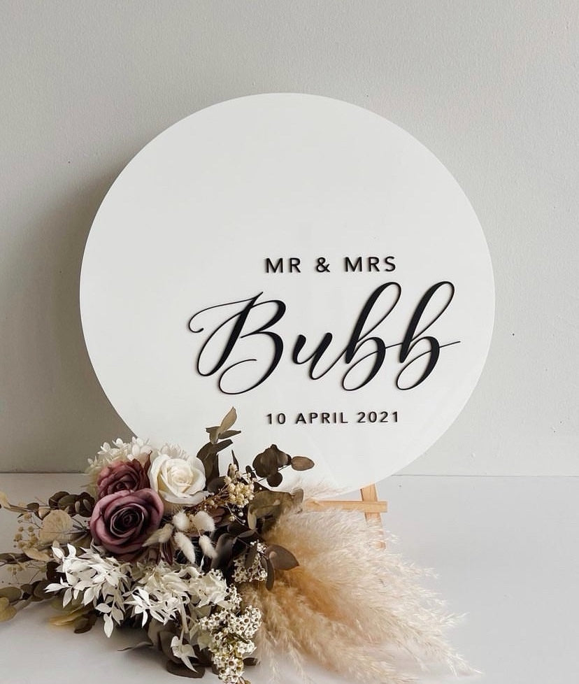 Acrylic Wedding Signage