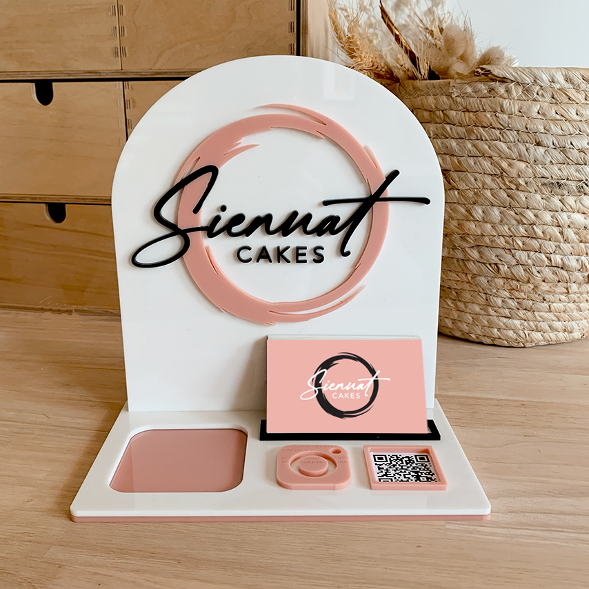 Luxe Social Media and Business Card Station