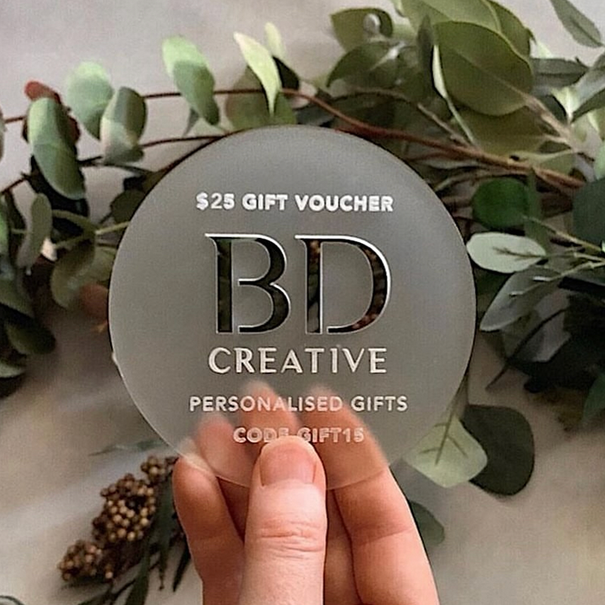 Custom Acrylic Gift Vouchers
