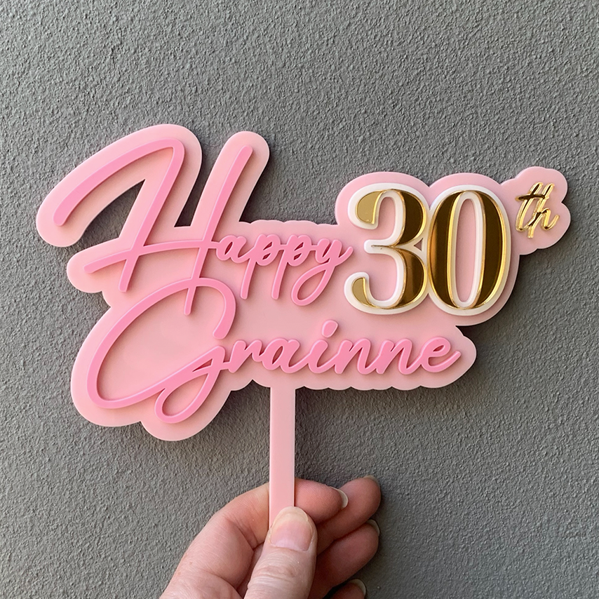 Age Cake Topper - 3 Layers