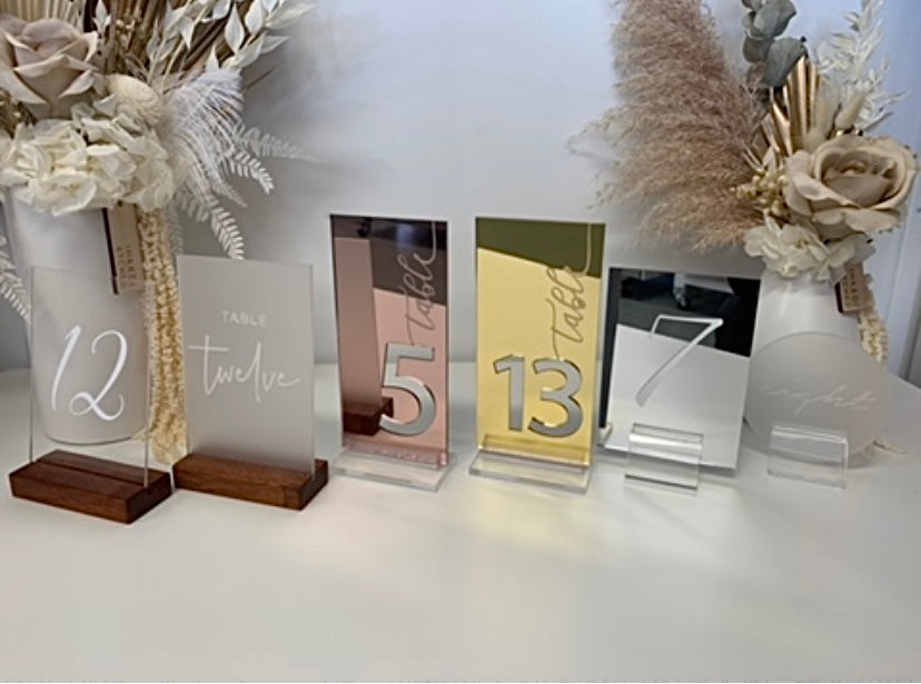 Table Numbers For Hire
