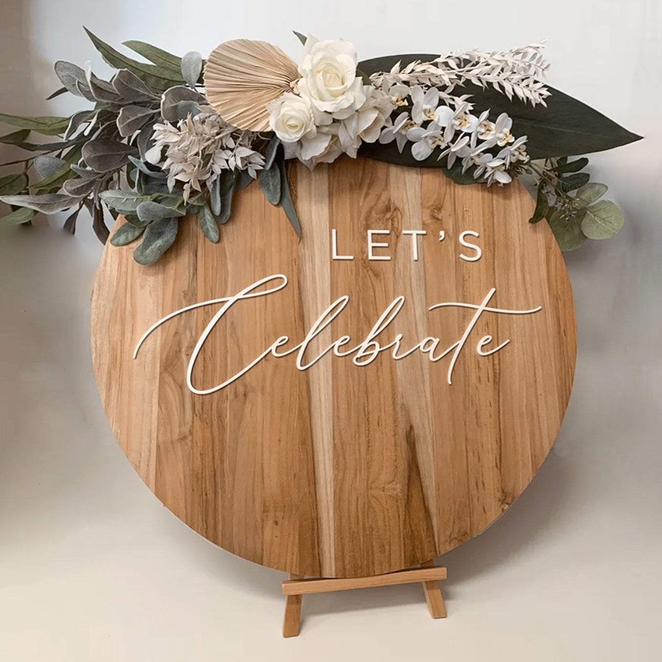 60cm Timber Roundie - Any text