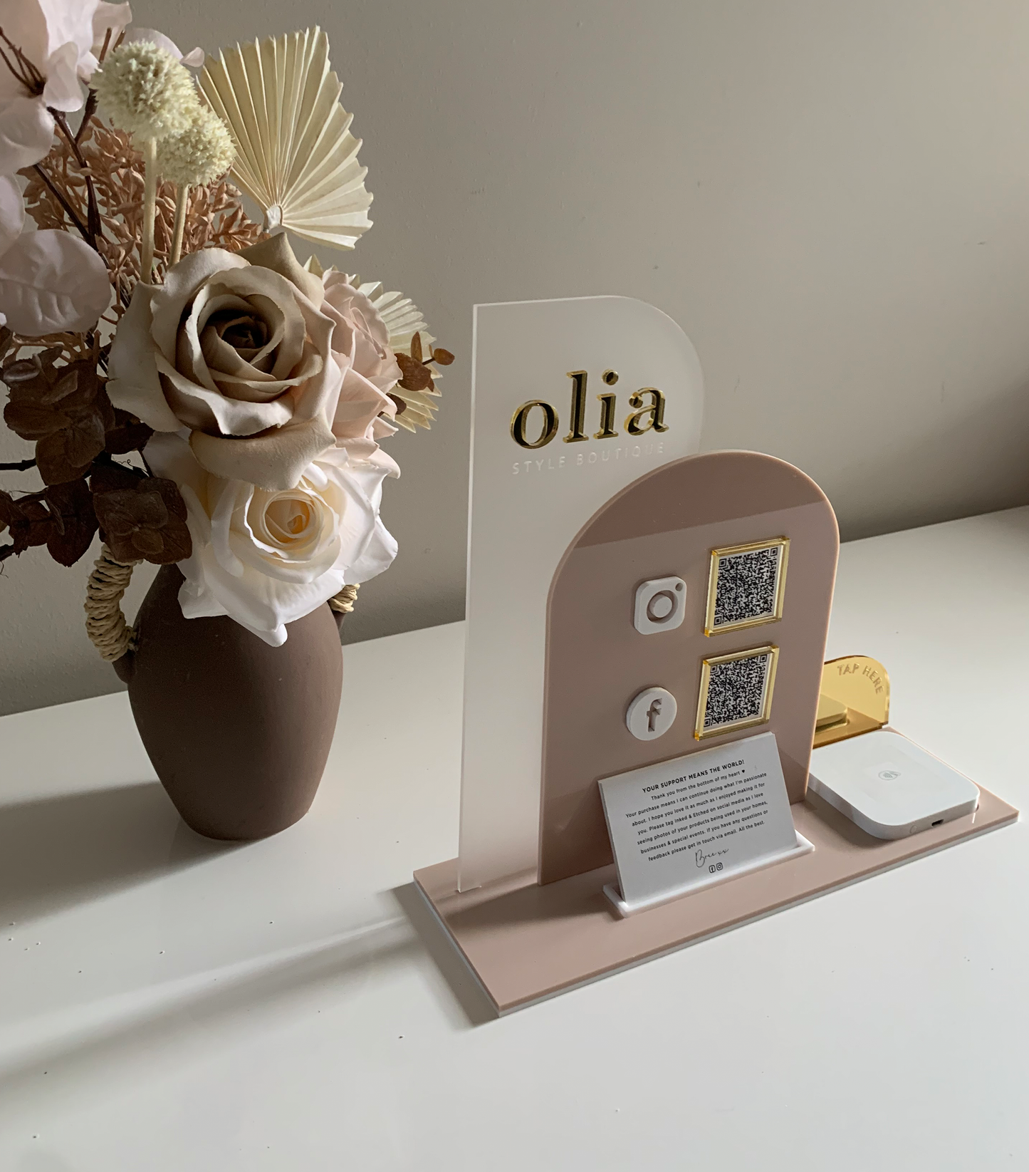 Luxury Social Media/Pay Station 2 - Acrylic or Timber