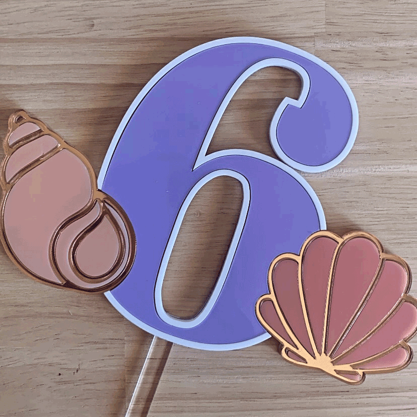 Mermaid Theme Cake Topper