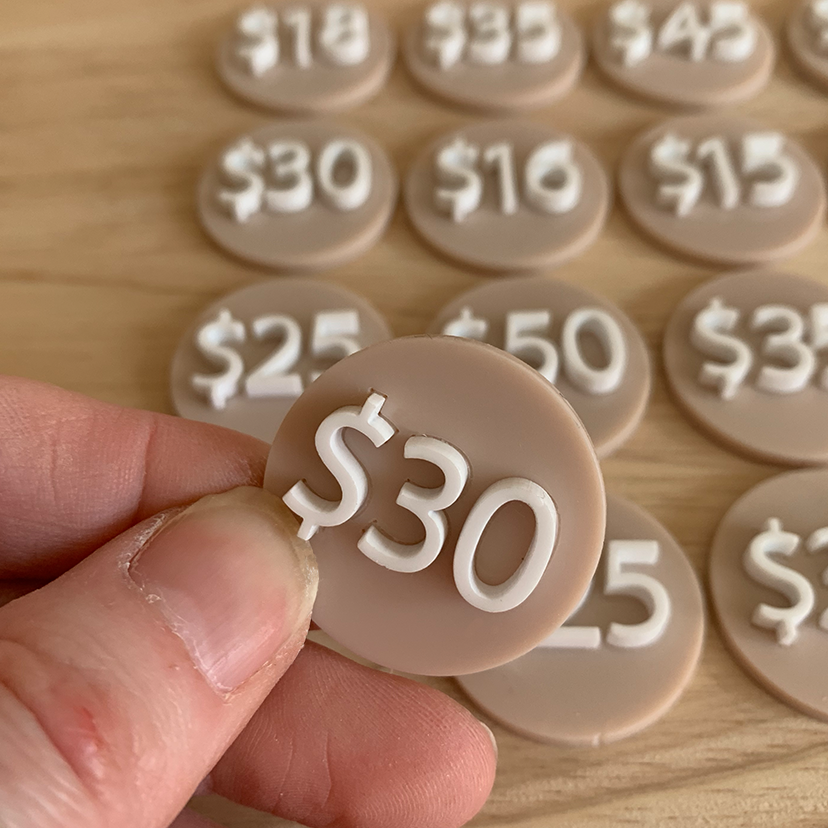 Mini Acrylic Price Tags