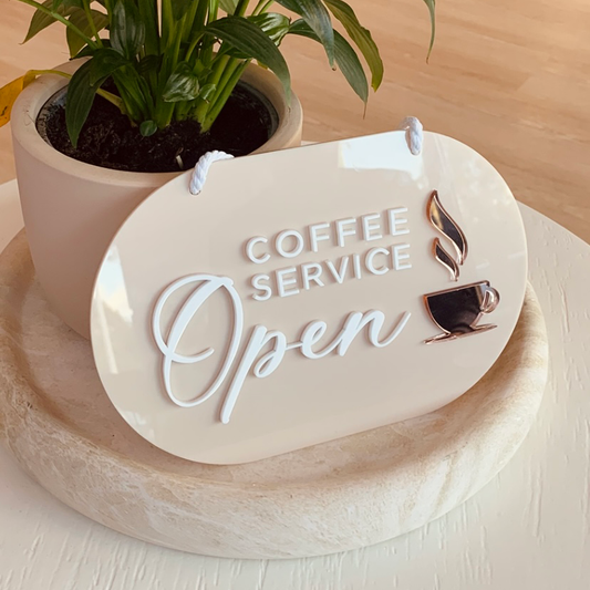 Oval Shaped Open/Closed Signage