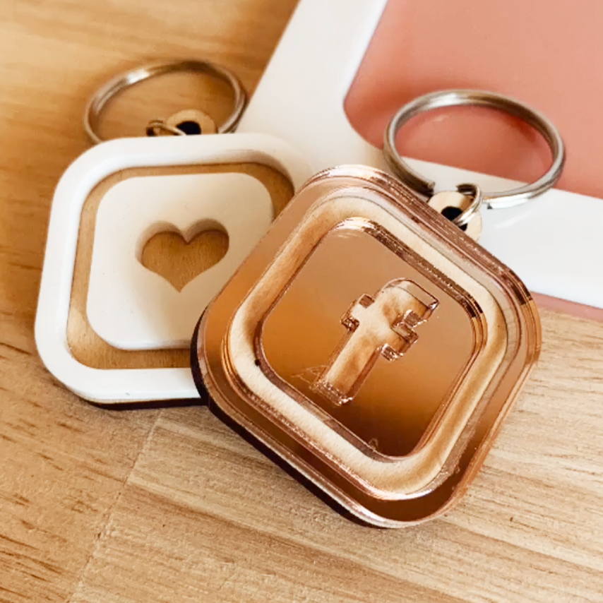 Paperless Business Card / QR Code Keyring