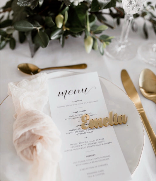 Place Setting Names - Timber or Acrylic