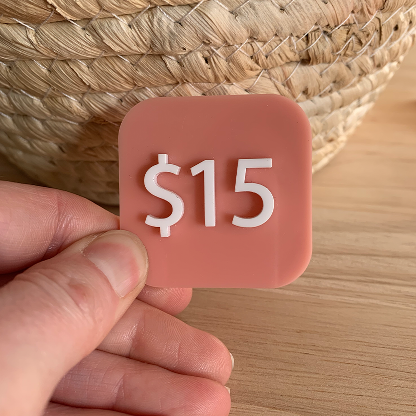 Medium Acrylic Price Tags