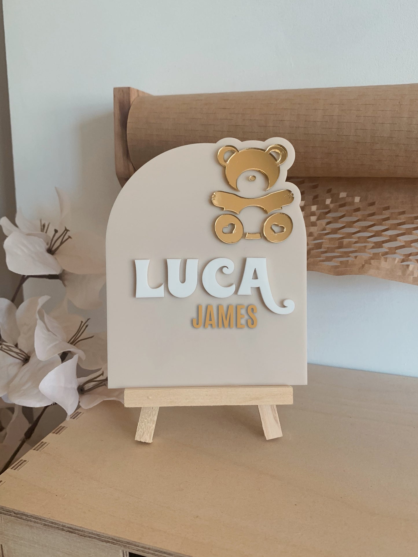 Themed Name Announcement Plaque - Palm Trees
