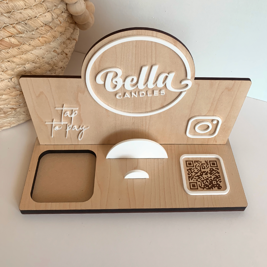 Business Card Holder & QR Stand