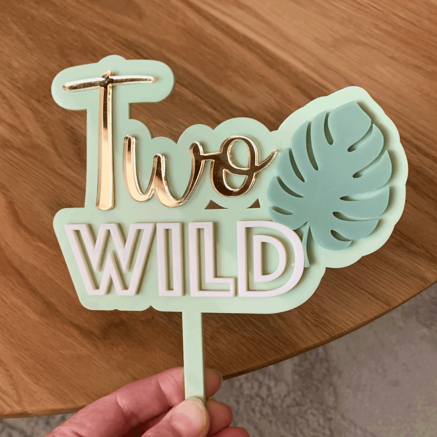 Two Wild Jungle Birthday Cake Topper