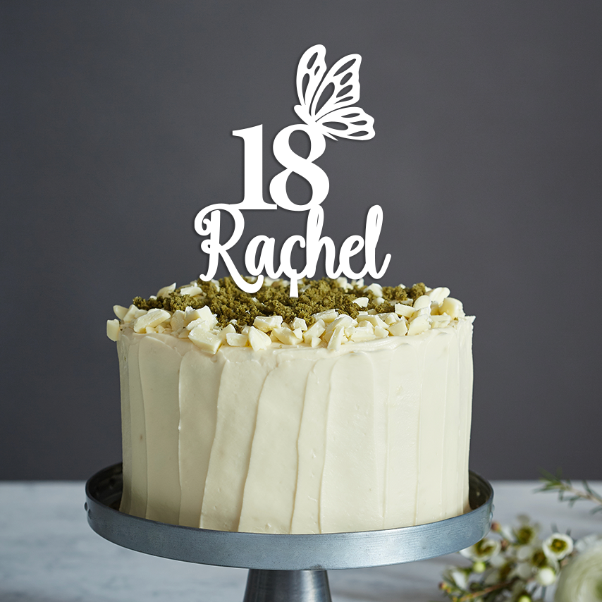 Butterfly Cake Topper - Any Text