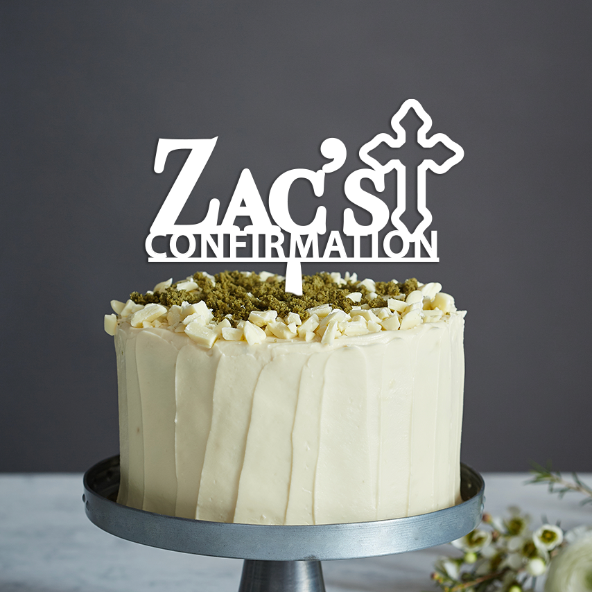 Confirmation Cake Topper Style 2 - Any Text
