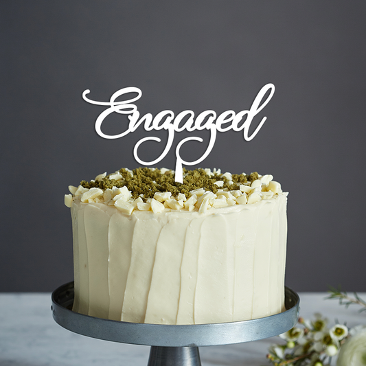 Engaged Cake Topper Style 1 - Any Text