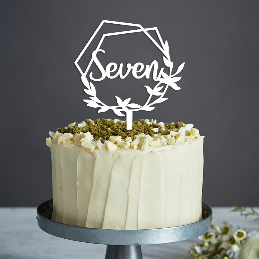 Hexagon Cake Topper - Any Text