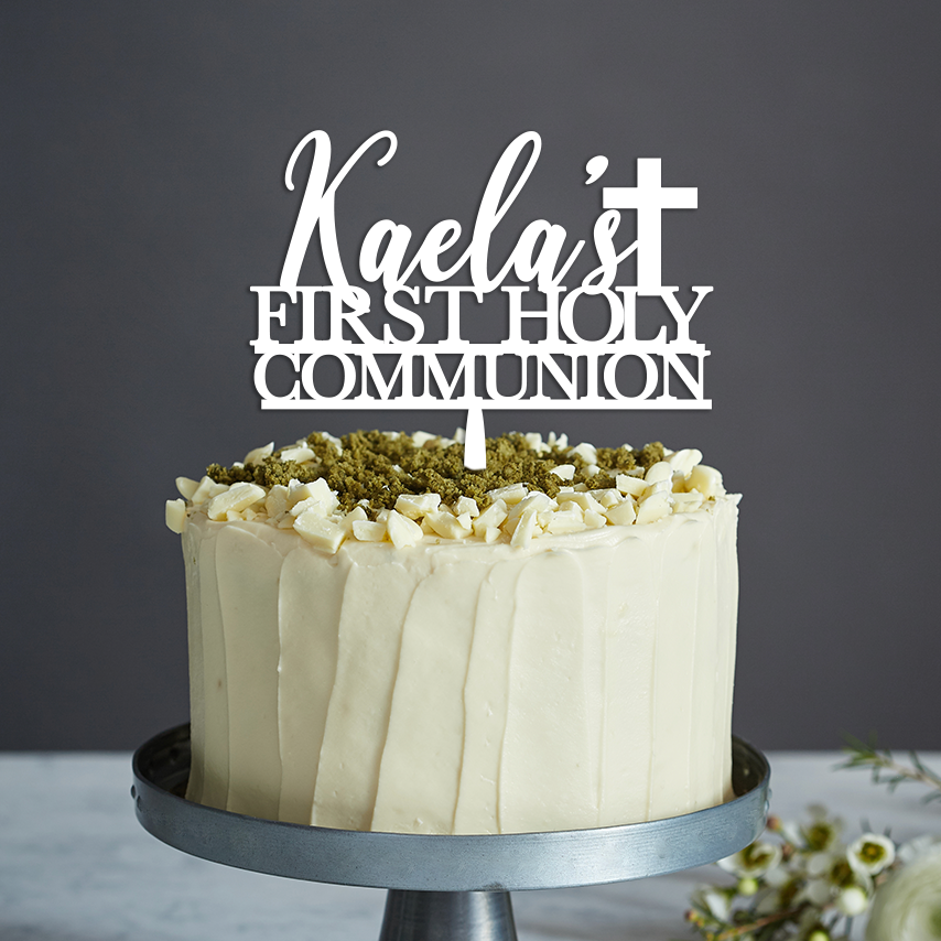 Holy Communion Cake Topper Style 2 - Any Text