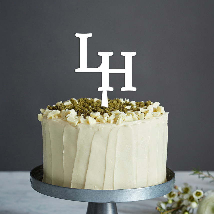 Initials Cake Topper Style 2 - Any Text