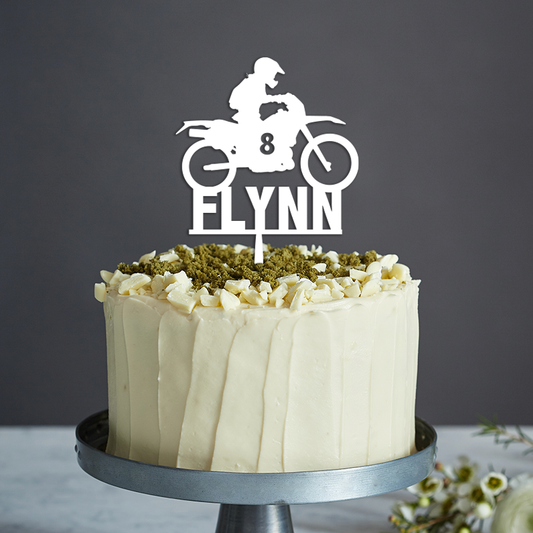Motorbike Cake Topper - Any Text