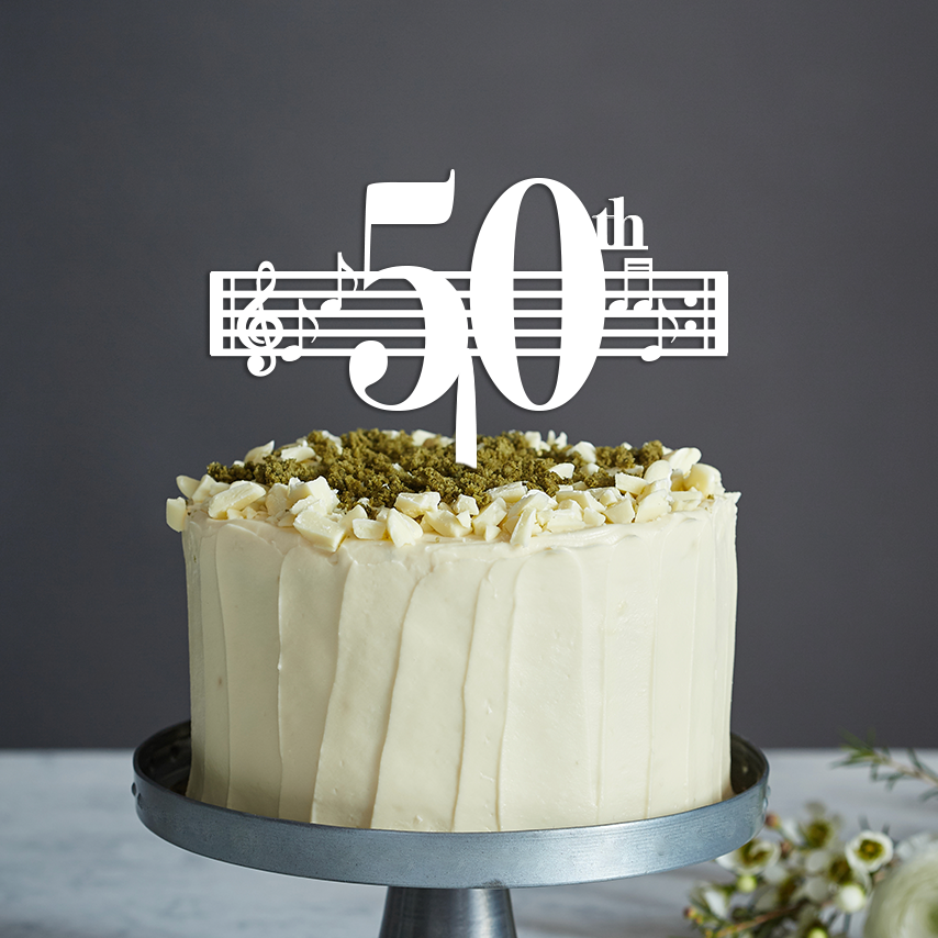 Musical Notes Cake Topper - Any Text