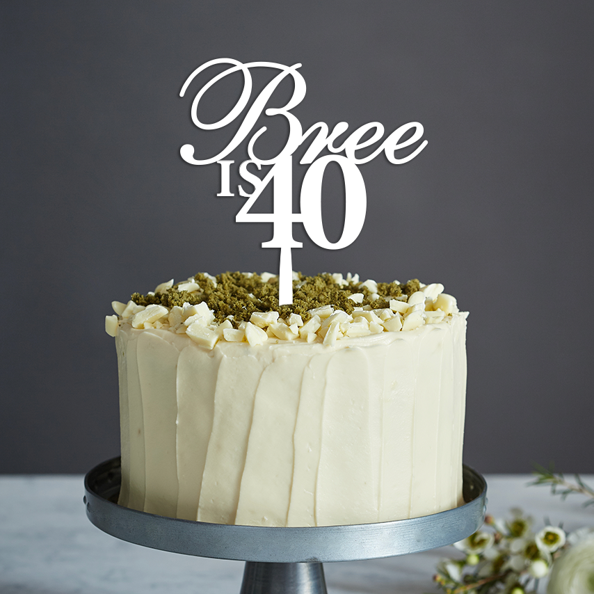 Name Is Age Cake Topper - Any Text