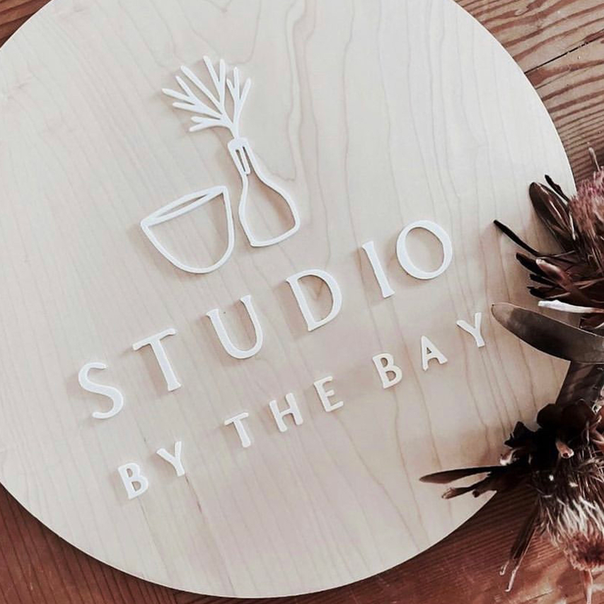Timber & Acrylic Round Logo Signage
