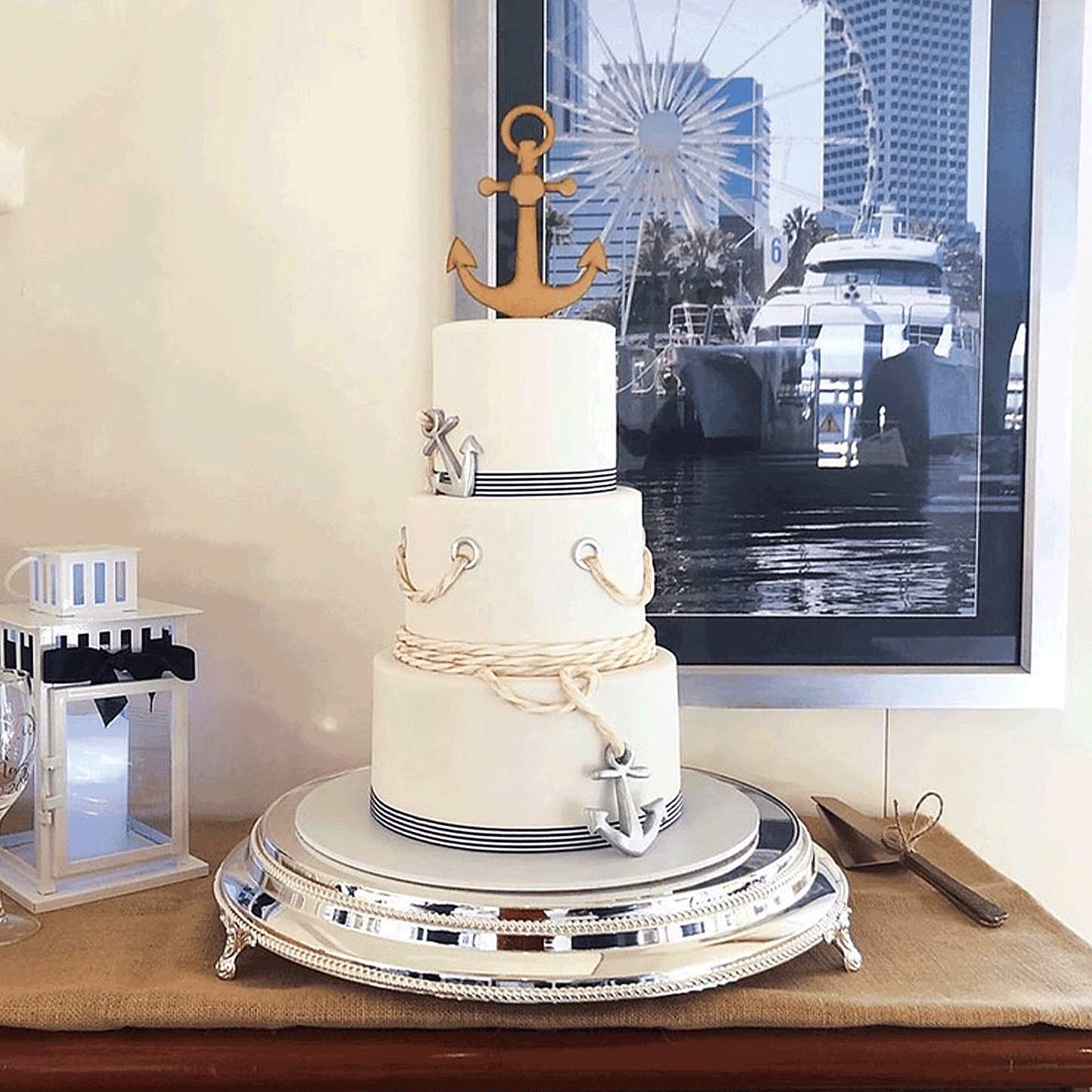 Sailing Anchor Cake Topper
