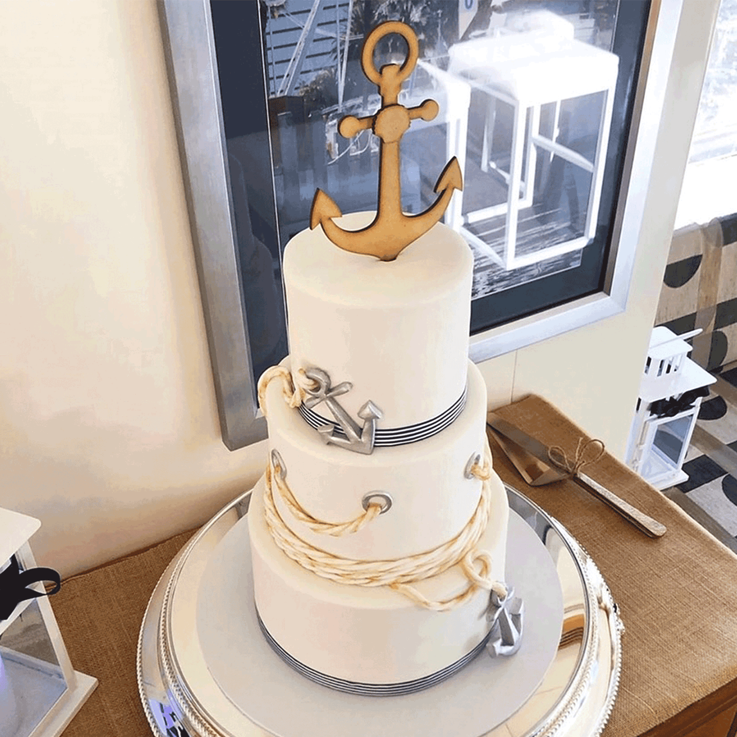 Sailing Anchor Cake Topper