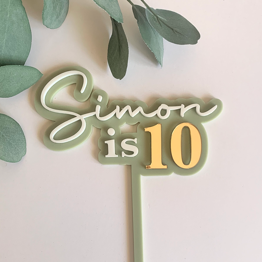 Birthday Cake Topper Text Only