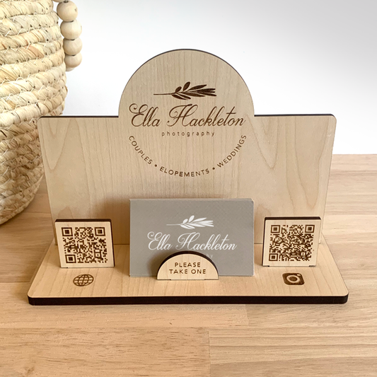 Business Card Holder & QR Stand