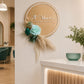 Business Signage with Branded Floral Display