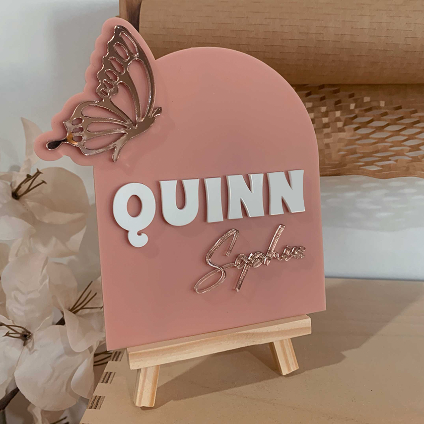 Butterfly Name Announcement Plaque