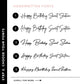 Handwritten font choices for custom cake topper