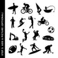 Collection of black silhouette icons on a white background suitable for Custom Boys birthday Cake topper designs