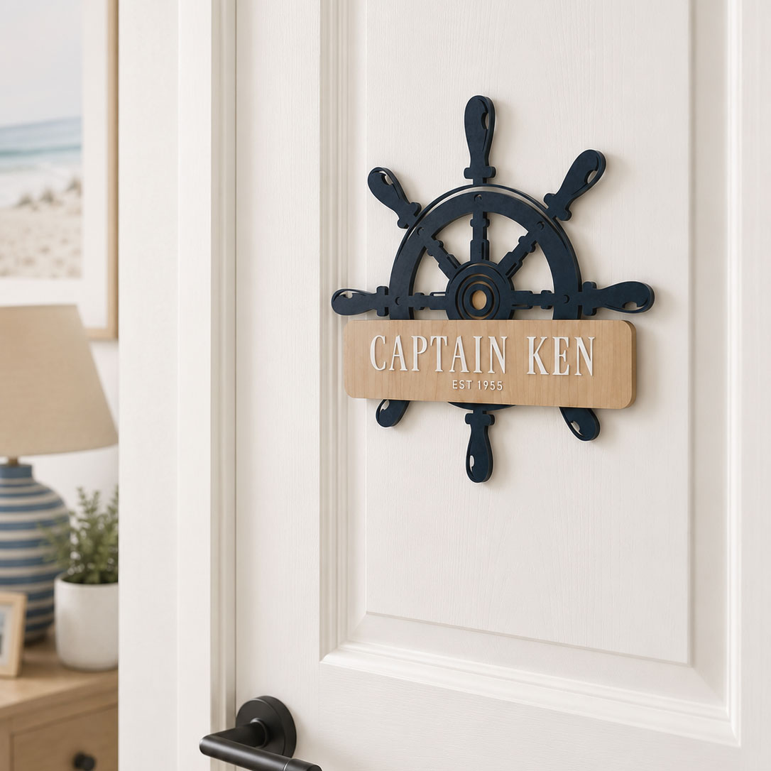 Nautical Helm Door Sign