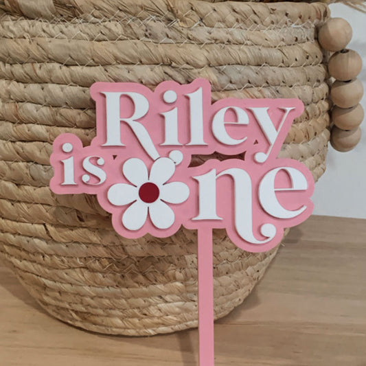 Daisy First Birthday Cake Topper