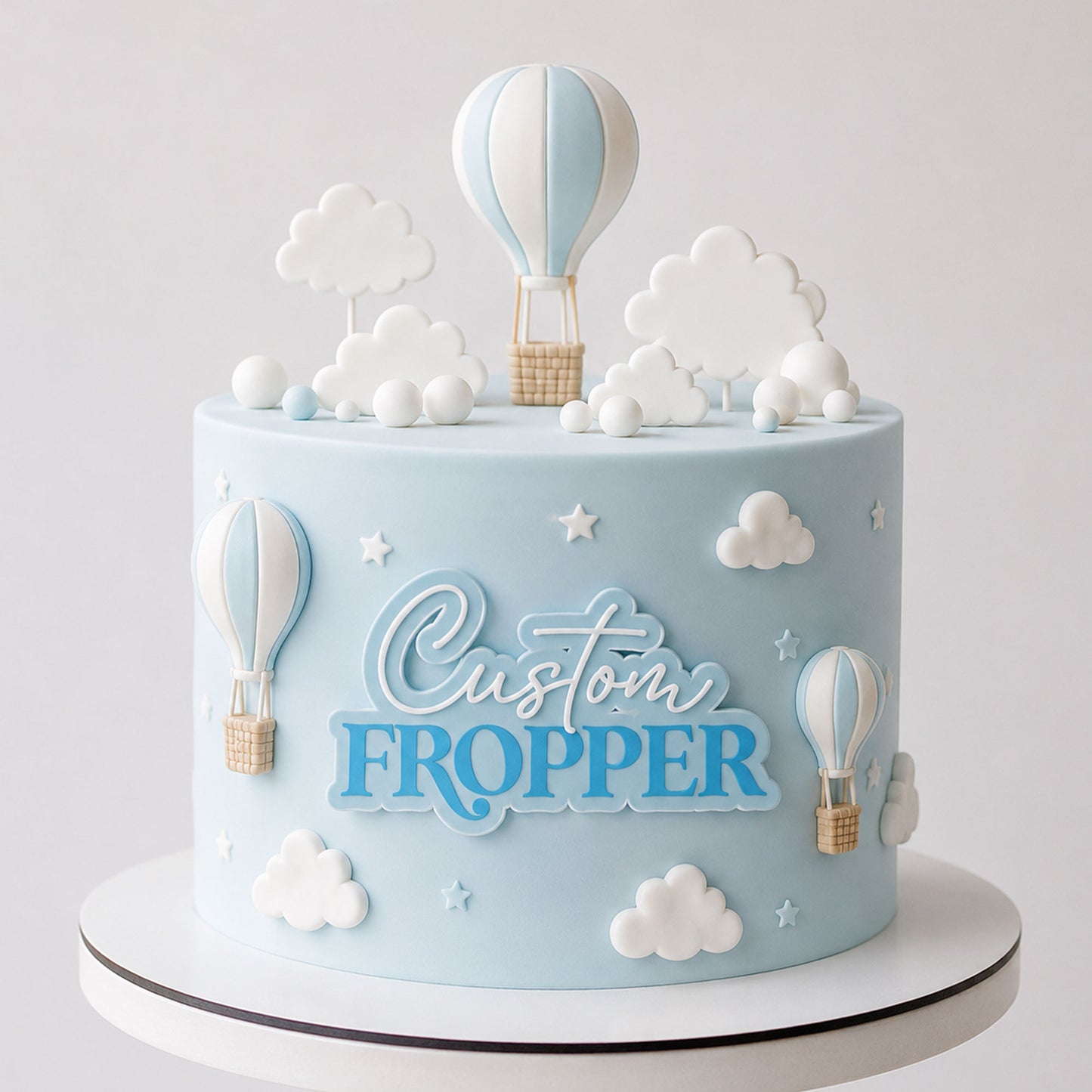 Double Layer Custom Cake Fropper (Front of Cake)
