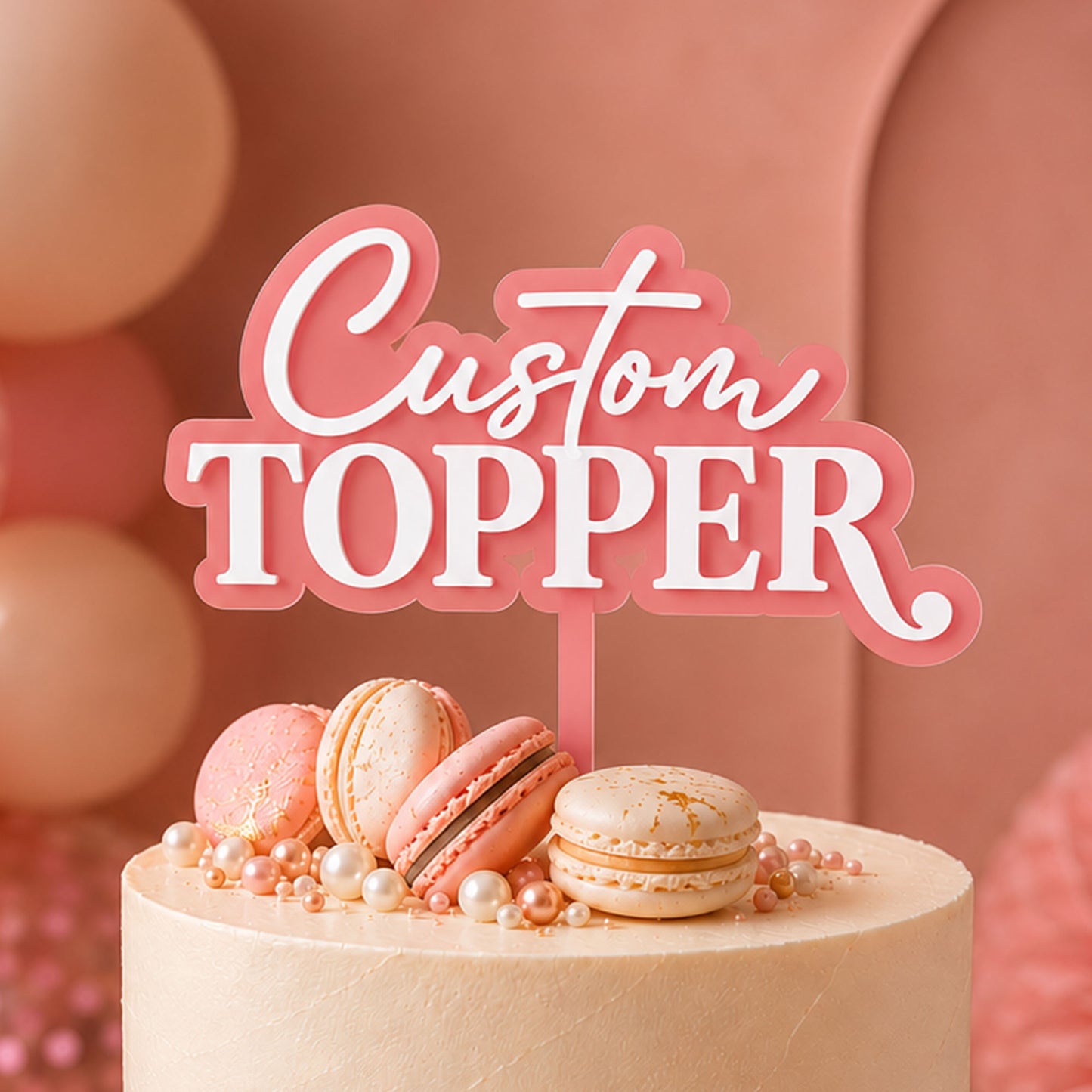 Double Layer Custom Cake Topper