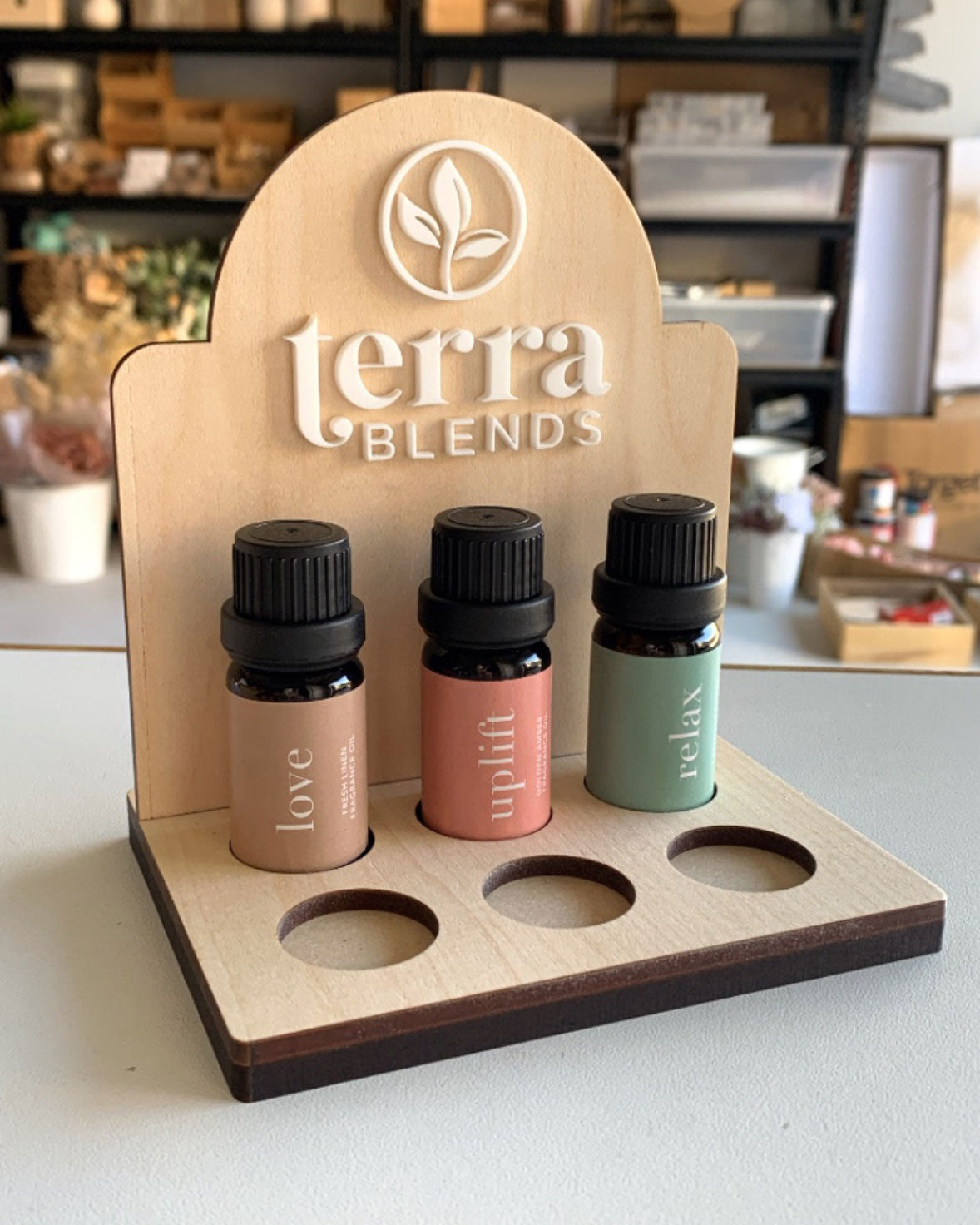 Essential Oil or Beauty Product Display Stand - Timber or Acrylic