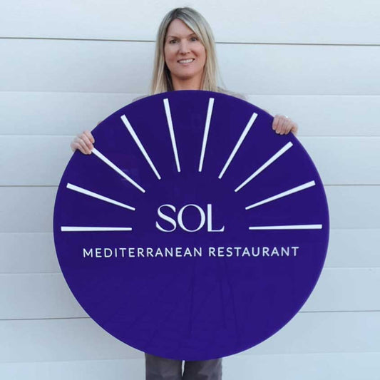 Extra Large Round Logo Signage - Up to 90cm