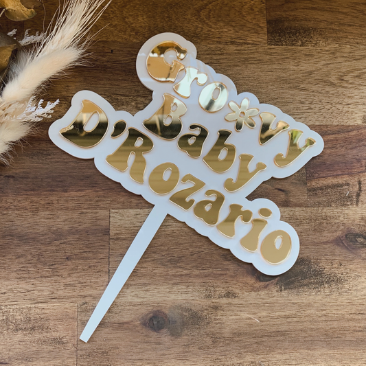 Retro Groovy Cake Topper