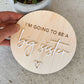 Big Sister/Brother Pregnancy Announcement Plaque - Bulk Order