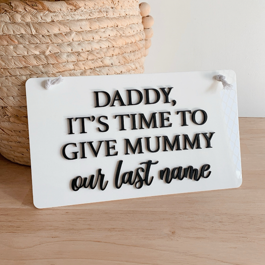 Last Name Exchange Wedding Sign