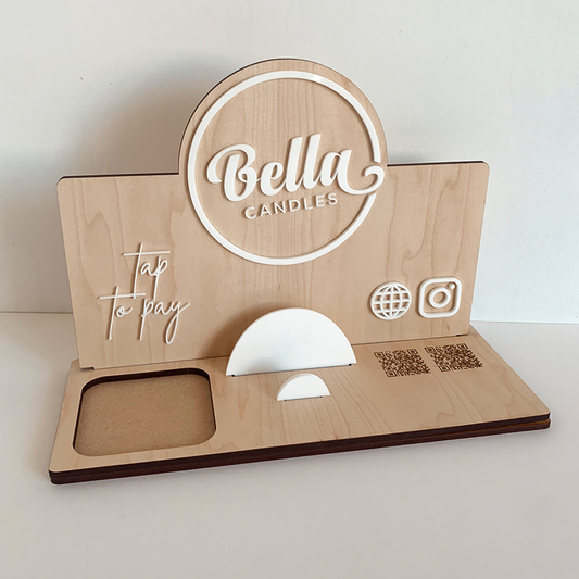 Business Card Holder & QR Stand