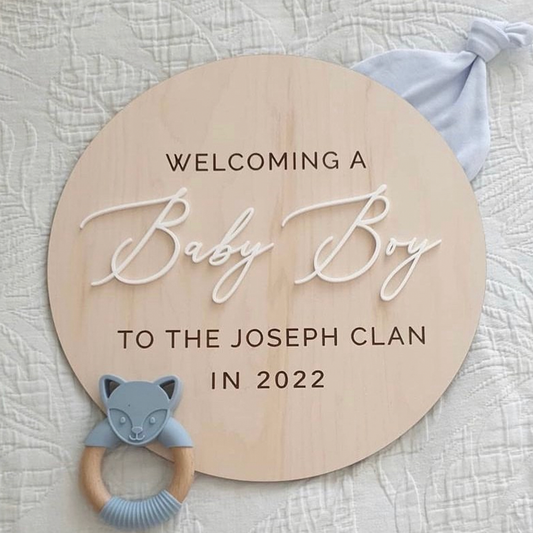 Pregnancy Announcement Plaque