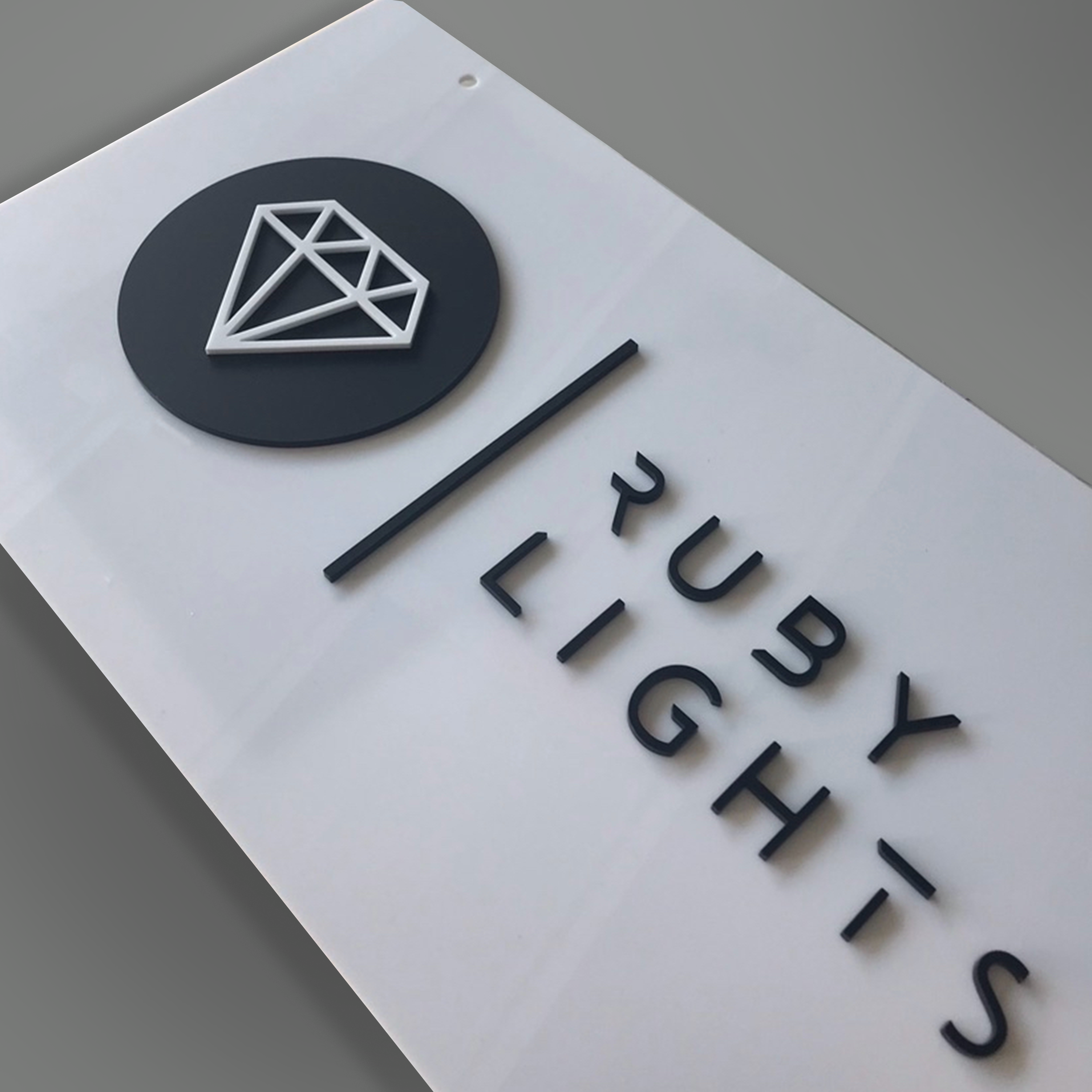 Rectangular Signage – Inked And Etched