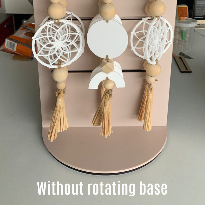 Rotating Display Stand with hooks - Timber or Acrylic