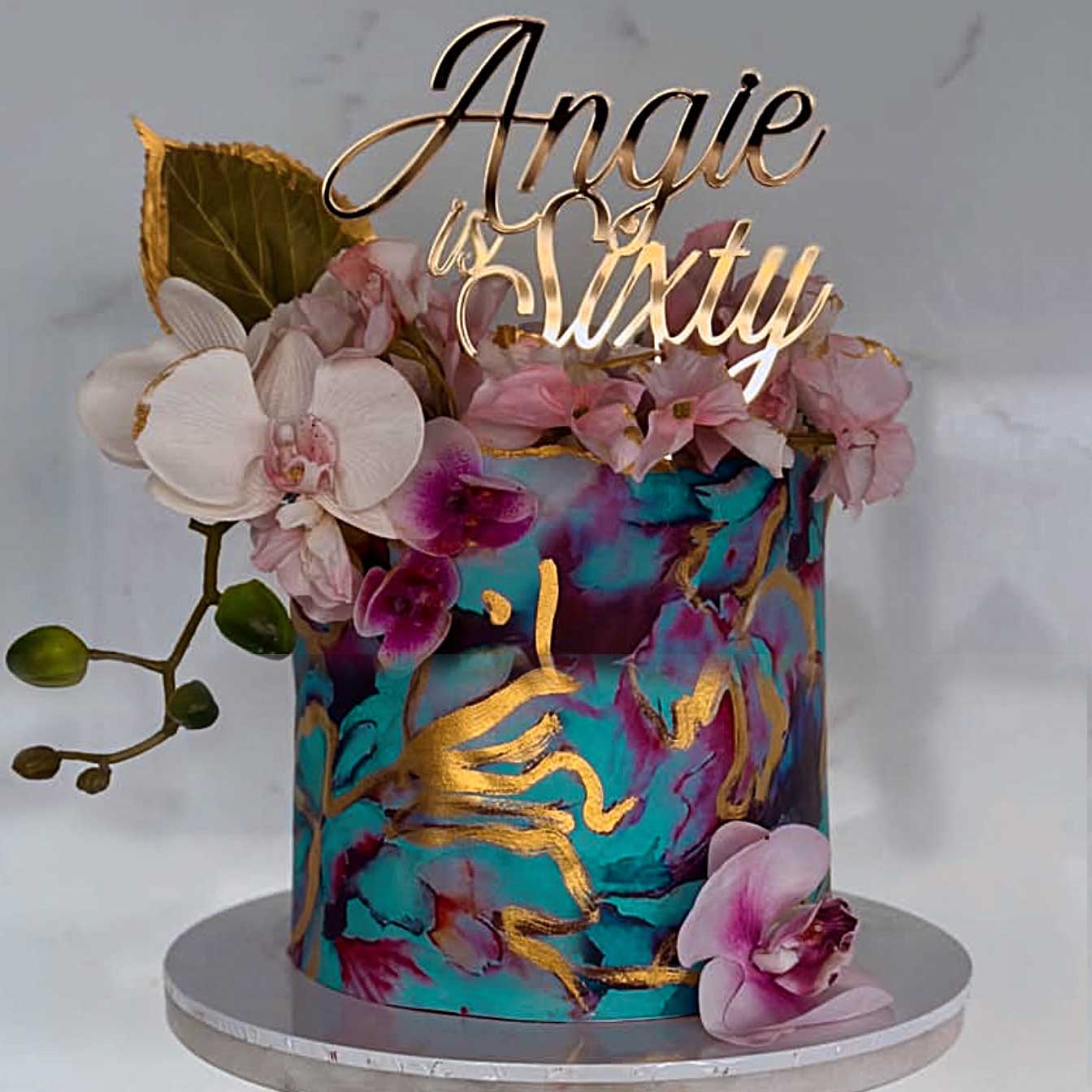 Sixtieth Cake Topper - Any Text