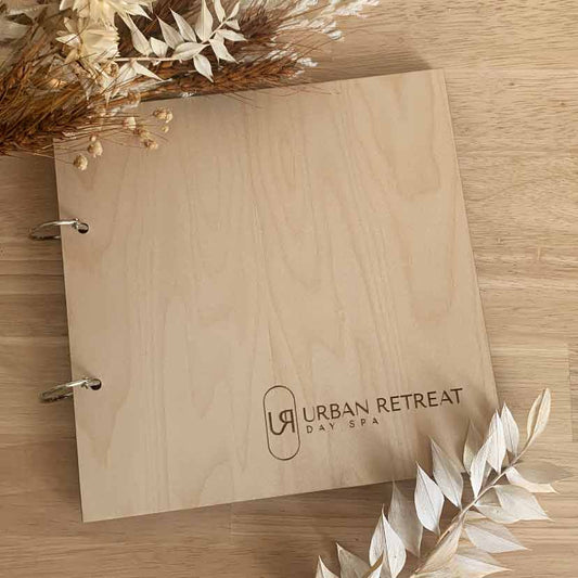 Etched Timber Branded Book