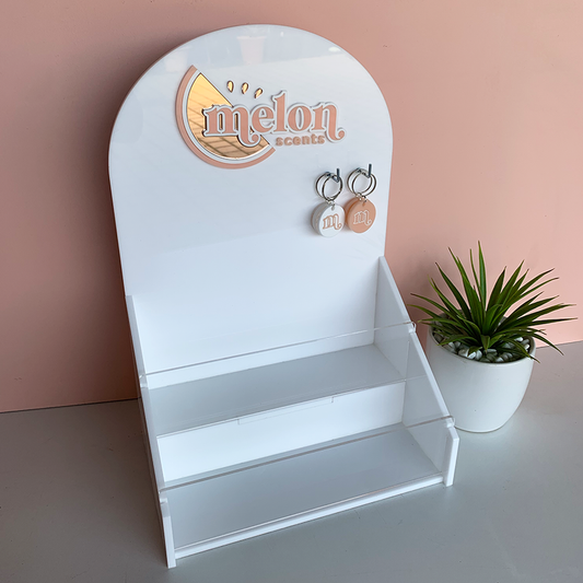 Product Display Step Stand - Timber or Acrylic
